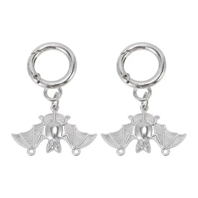 Шармы Unique Bargains на шнурки, летучая мышь, серебро