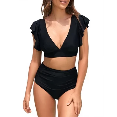Женский раздельный купальник Yesfashion, черный