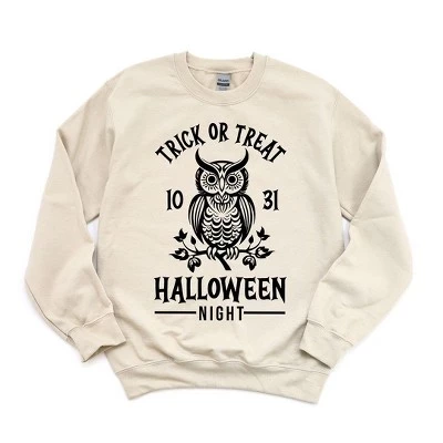 Женская толстовка с рисунком Trick Or Treat Owl dust