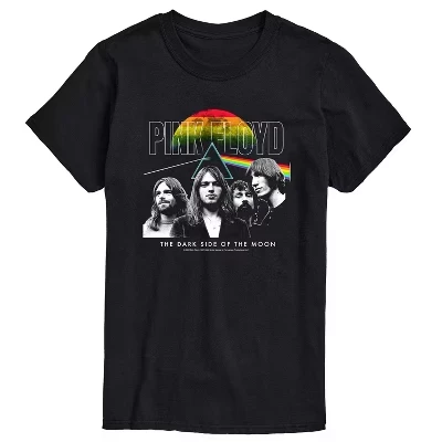 Мужская футболка с коротким рукавом и рисунком участников группы The Dark Side Of The Moon, черная