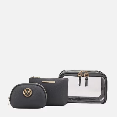 Женский косметический набор MKF Collection Laura, 10 шт., антрацитовый