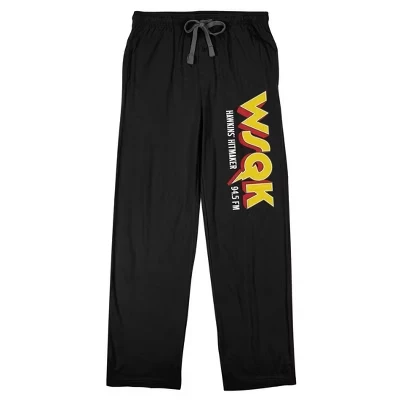 WSQK Radio Station Women's Black Sleep Pajama Pants black