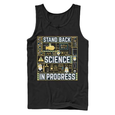 Мужская майка Minions Science in Progress черного цвета
