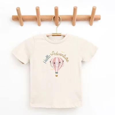 Кремовая футболка с короткими рукавами для малышей Hello Adventure Balloons