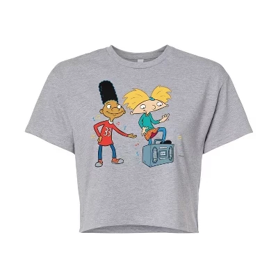 Женская футболка Hey Arnold Воздушная гитара, серая
