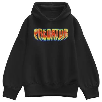 Женское худи Predator Infrared Logo оверсайз, черное