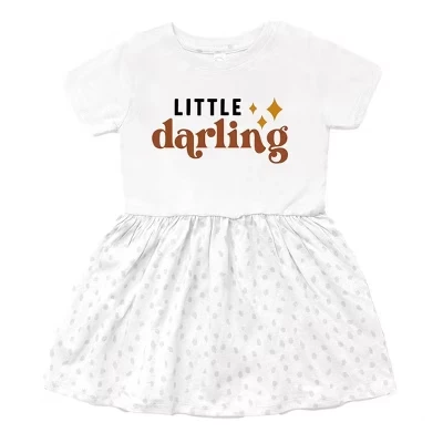 Детское платье в стиле Бохо Little Darling белого цвета