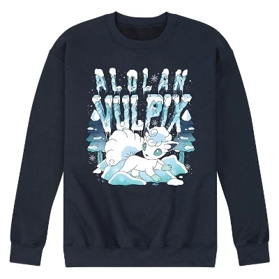 Мужская флисовая толстовка с рисунком покемона от Alolan Vulpix Ice Winter