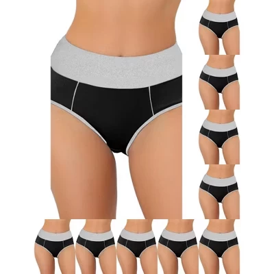Женские трусики Inspire Chic, высокая талия, 10 шт., черные