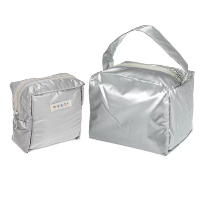 Женские косметички Unique Bargains, 2 шт., серебристые