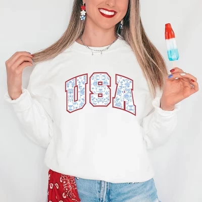 Толстовка USA Blue Willow белого цвета