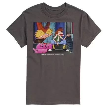 Мужская футболка Hey Arnold Stoop Kid, графитовая
