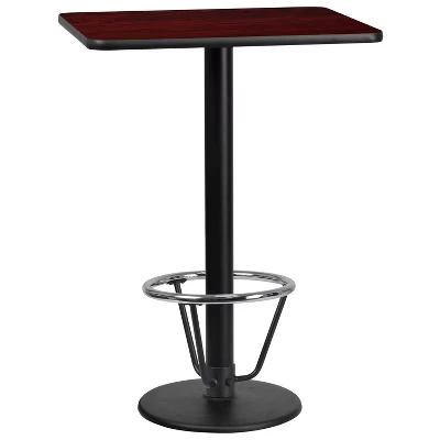 Барный стол Flash Furniture 61×76 см с подножкой, махагон