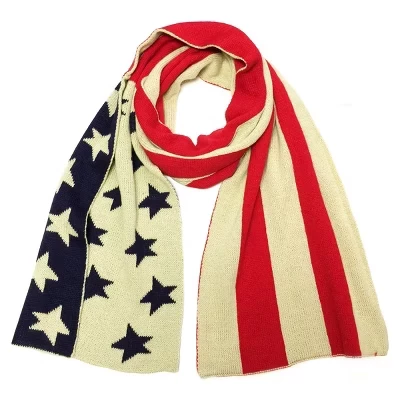 Винтажный шарф Old Glory с американским флагом многоцветный