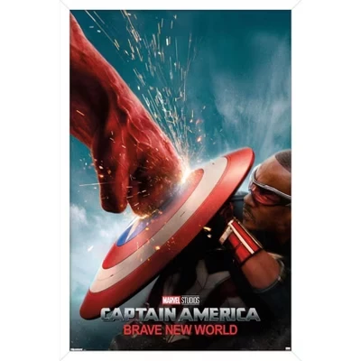 Marvel Captain America: Дивный Новый мир - Белый настенный плакат в рамке на один лист
