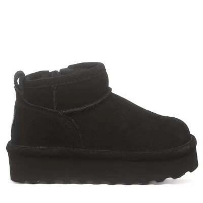 Короткие молодежные ботинки BEARPAW в стиле ретро черного цвета
