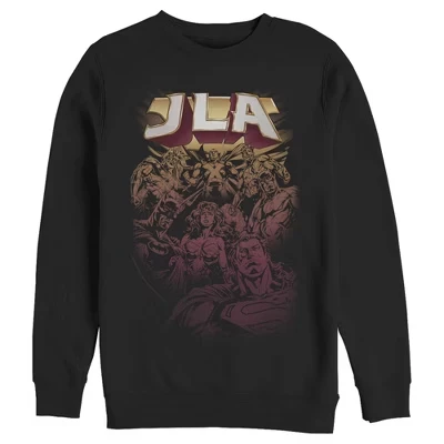 Мужской свитшот Justice League JLA Superheroes, черный
