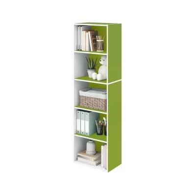 HOMLUX 5 Кубических Декоративных открытых книжных полок Органайзер для хранения детских игрушек Горизонтальный Вертикальный зеленый