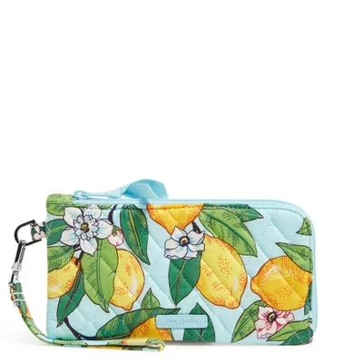 Женский хлопковый кошелек‑вистлет Vera Bradley, лимонный