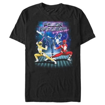 Мужская футболка на молнии Morphin Time в стиле ретро черного цвета