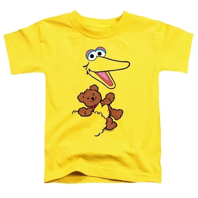 Футболка с изображением радара Big Bird для маленьких мальчиков желтого цвета