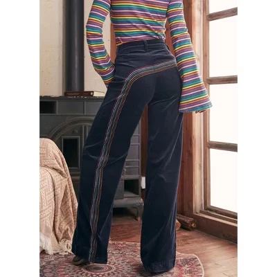Вельветовые брюки Rainbow With Me синего цвета