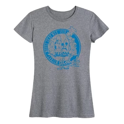 Женская футболка с коротким рукавом Mickey Surf Wax с графическим рисунком heather grey