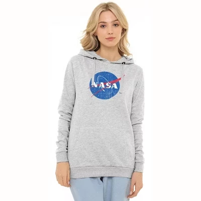 Потертый пуловер с капюшоном и логотипом Nasa Meatball для женщин
