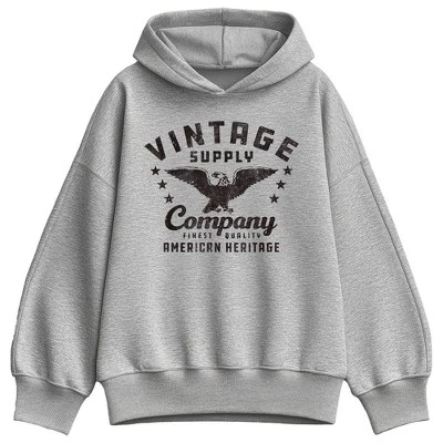 Женская одежда - - Vintage Supply Co. Флисовая толстовка оверсайз с капюшоном athletic heather