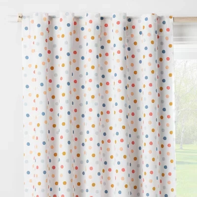 Детская штора Pillowfort Dot блэкаут, белая