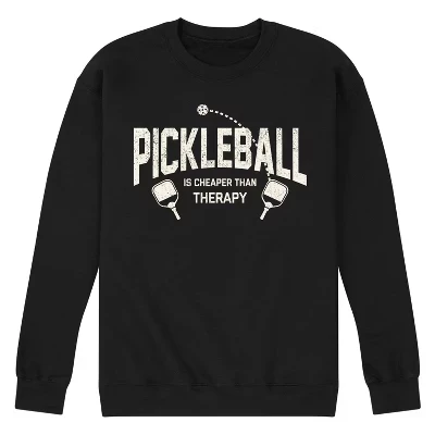 Мужская флисовая толстовка с рисунком Pickleball дешевле, чем Therapy, черная