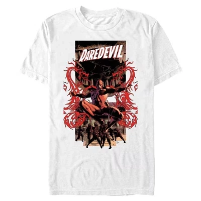 Мужская футболка с обложкой Daredevil Red Dragons белого цвета