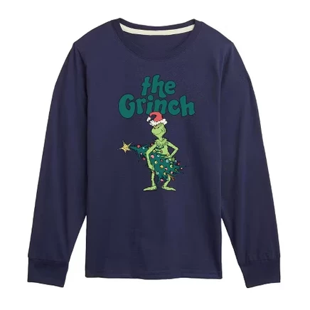 Футболка для мальчиков The Grinch с длинным рукавом, синяя