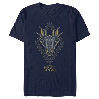 Мужская футболка с бриллиантами House of the Dragon Skull