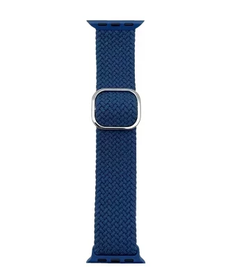 Однотонный плетеный ремешок Solo Loop для Apple Watch синего цвета