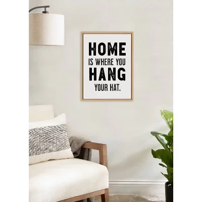Шляпа Sylvie Home размером 18 x 24 дюйма, обрамленная холстом от Whiskey Ginger natural