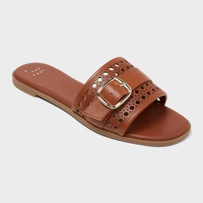 Женские босоножки Tamar со стелькой из пены с эффектом памяти - ™ Cognac коньяк