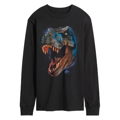 Мужская футболка с длинным рукавом и рисунком T-Rex Roar, черная