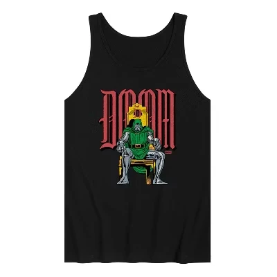 Мужская майка с графическим рисунком Doom Throne, черная