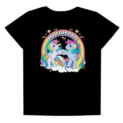 Женская свободная футболка из джерси Triblend в стиле ретро Unicorn Fist Bump черного цвета