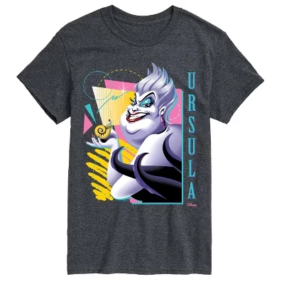 Мужская футболка Disney Ursula 80s, угольно-серая