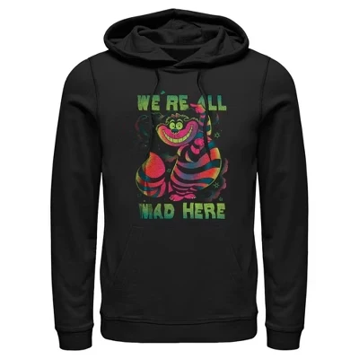 Мужское худи Alice in Wonderland Cheshire, черное