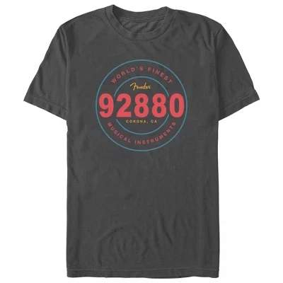 Мужская футболка Fender 92880 Corona, CA, угольная
