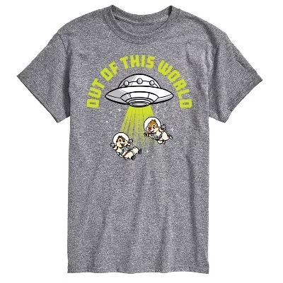 Мужская футболка с коротким рукавом UFO Out Of This World с графическим рисунком athletic heather