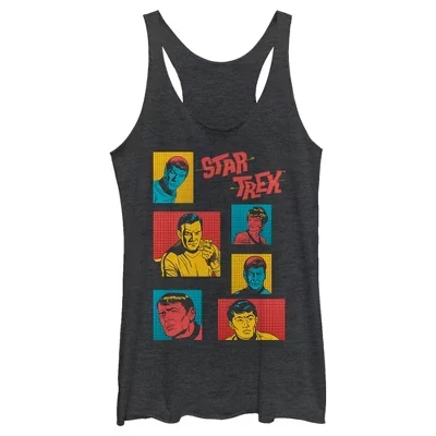 Women's : The Original Series Retro Character Squares Racerback Tank Top