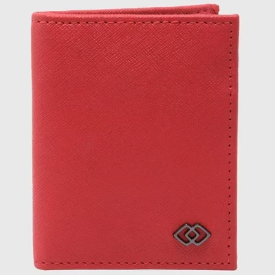 Мужской кошелек Alpine Swiss Double Diamond RFID, красный
