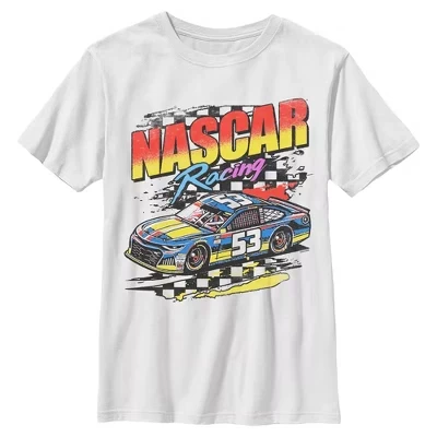 Футболка для мальчиков Nascar №53, белая