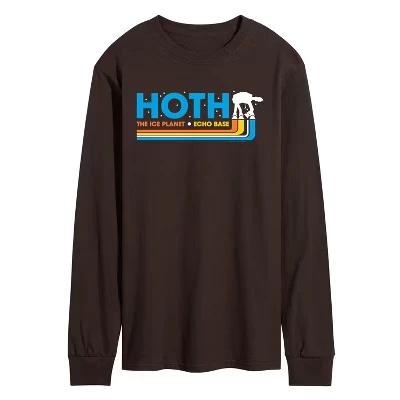Men's -  - Hoth Horizontal Chest Hit Long Sleeve Graphic T-Shirt brown