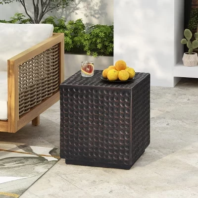 Matthias Modern Outdoor Cube Легкий бетонный акцентный стол из меди