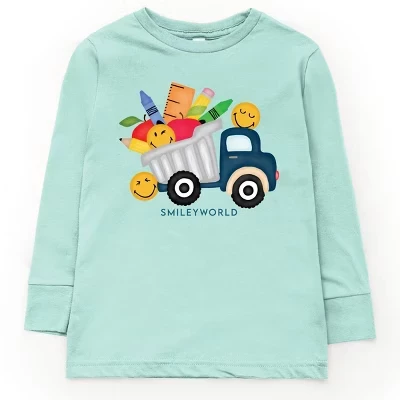 Молодежная футболка с длинным рукавом SmileyWorld School Dump Truck из морской пены